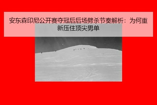 安东森印尼公开赛夺冠后后场劈杀节奏解析：为何重新压住顶尖男单